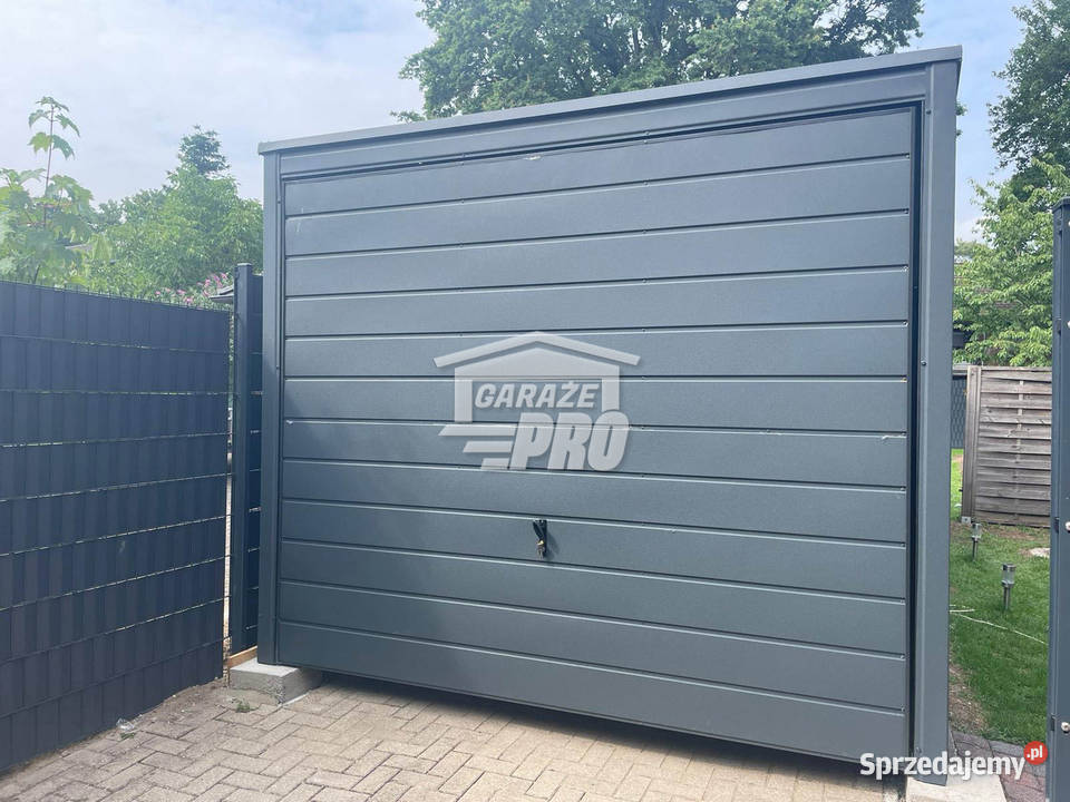 Garaz blaszany 3x8 brama uchylna drzwi antracyt Radom sprzedam