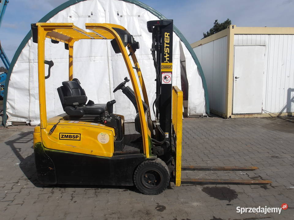 Wózek widłowy trójkołowy elektryczny Hyster wielkopolskie Pleszew