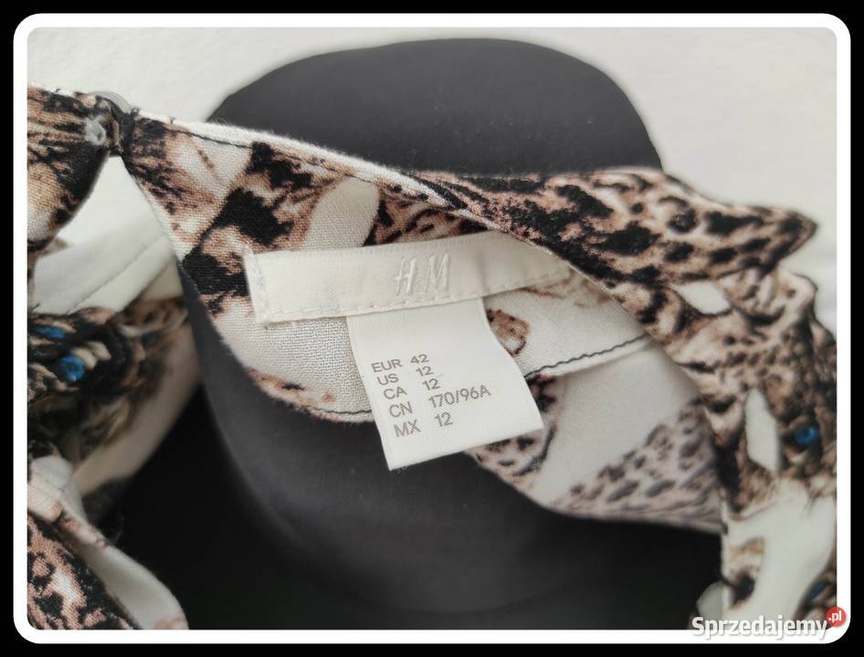 Krótka sukienka koty cats HM 42 XL 100 wiskoza Płock sprzedam