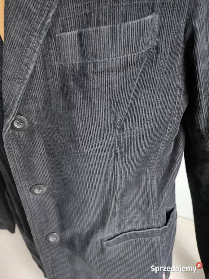 Marynarka sztruksowa Carry męska czarna czarny