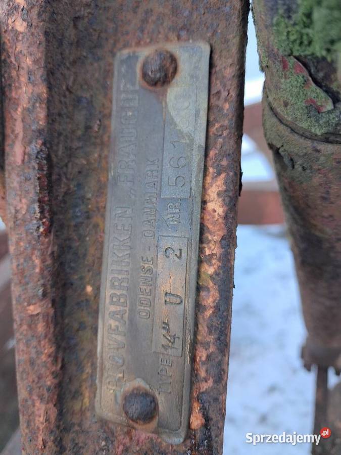 Pług 3 skibowy zabytkowy Fraugde nieuszkodzony Toruń