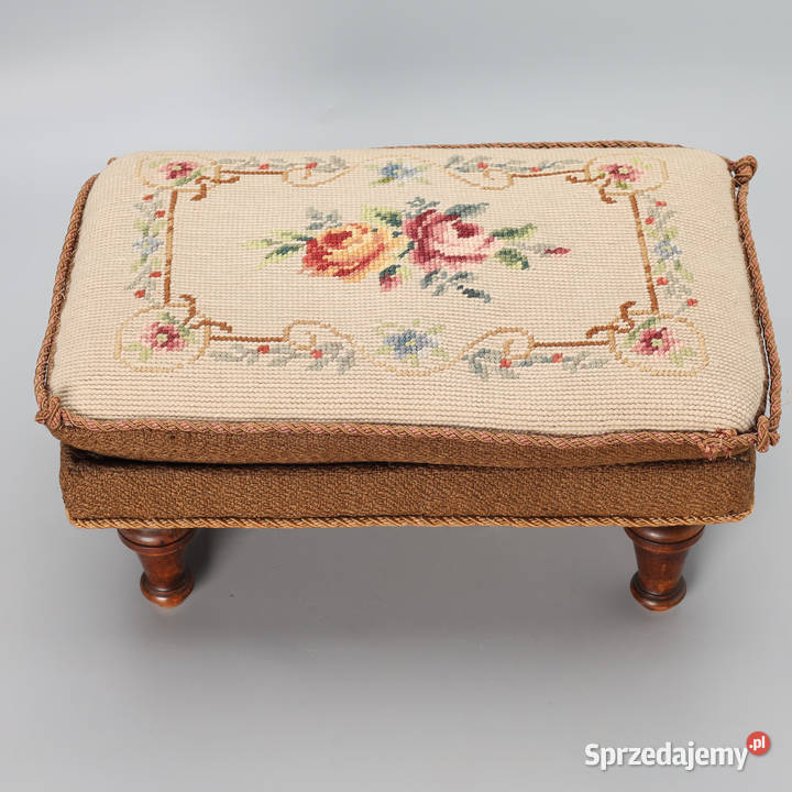 ARTexpert Podnóżek Ludwik Gobelin motyw kwiatowt