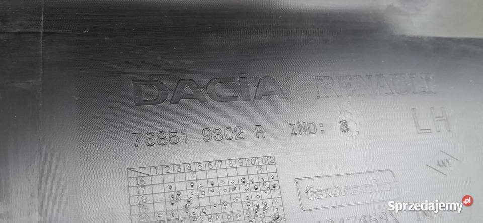 DACIA DUSTER II LISTWA PROGOWA LEWA PRÓG LEWY Bieleń