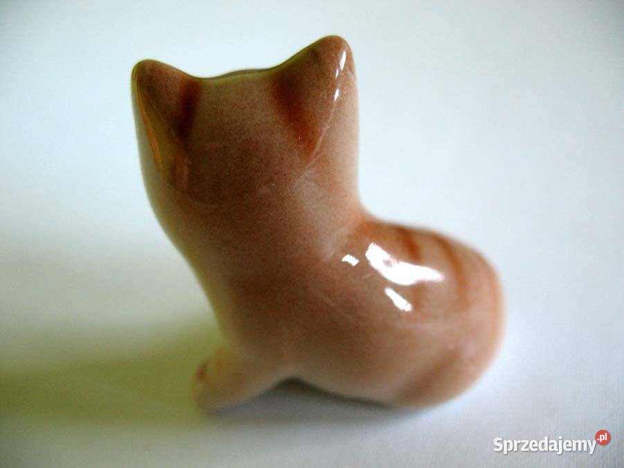 Kot uroczy mały kotek porcelana Figurka 35 x 35