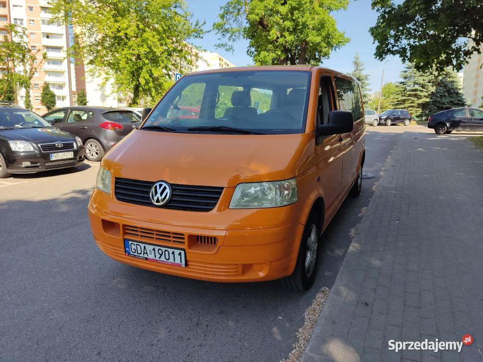 Long VW T5 r2007 poj 19tdi 9osob3 rzędy siedzeń 85KM Elbląg