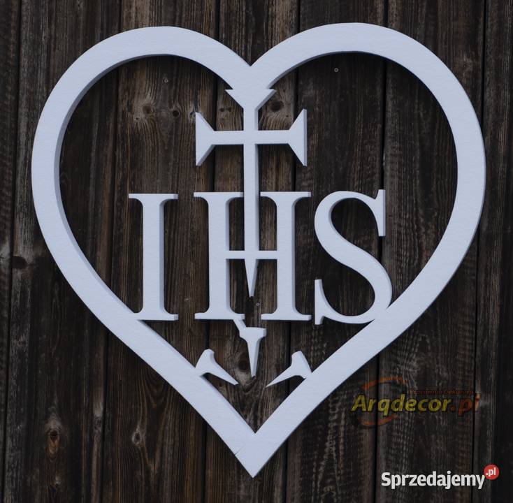 Duże serce IHS Boże Ciało Pierwsza Komunia