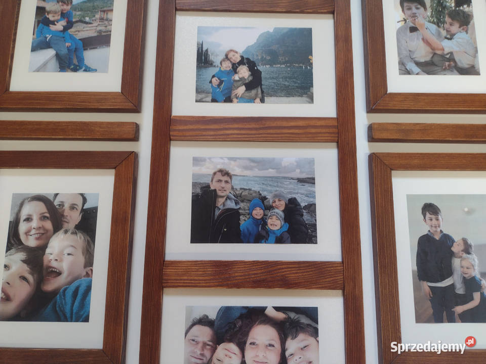 Drewniana Multirama Ramka na 10 zdjęć 15X21 Kraków