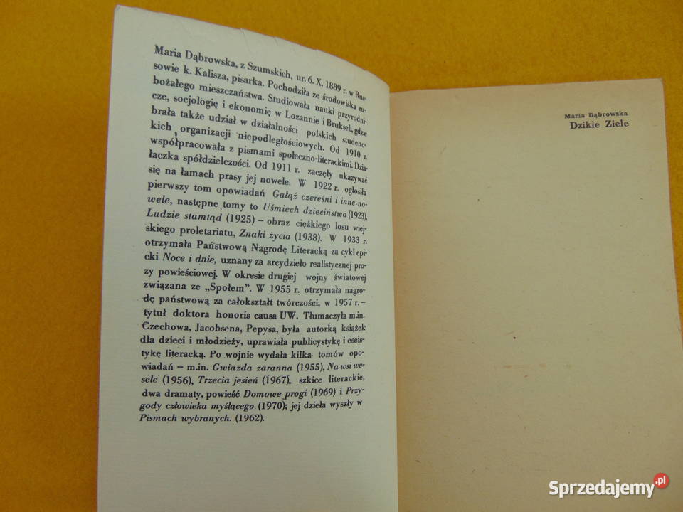 Dzikie ziele Maria Dąbrowska Lublin