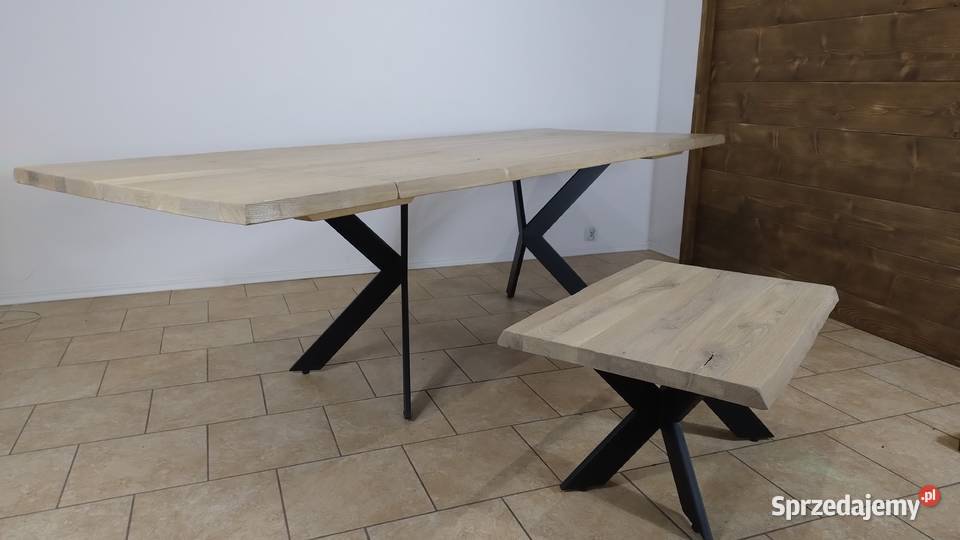 stoł rozkładany lity dąb i stolik kawowy śląskie Niegowonice sprzedam