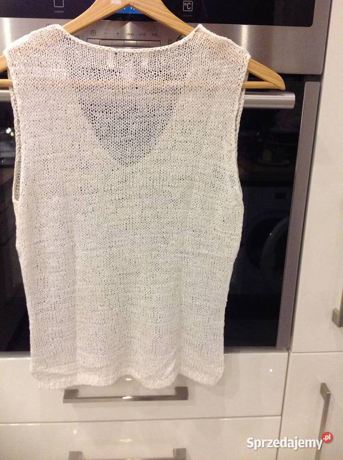 Top Biały Dziergany Damski Esprit S biały Nowa Sól