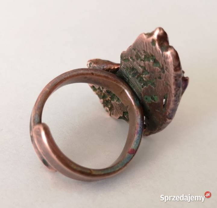 Unikatowy pierścionek z miedzi Jarmark Sztuka współczesna śląskie