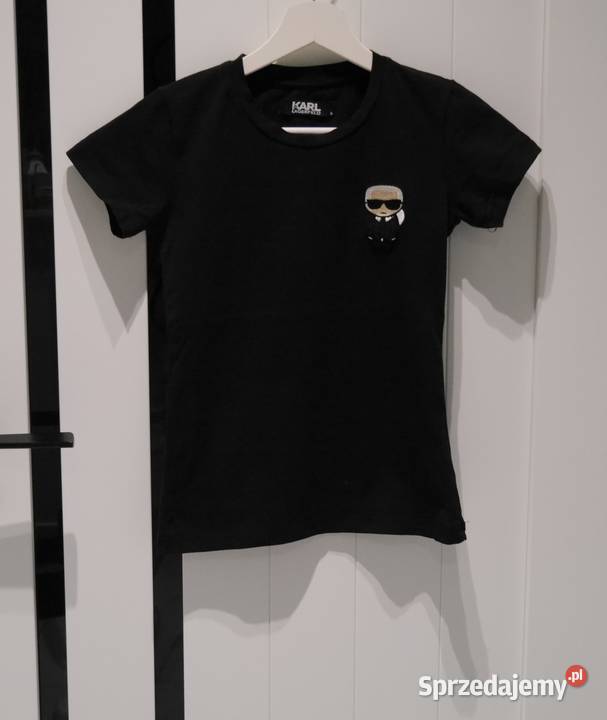 Karl Lagerfeld świetna koszulka haftowane logo Wrocław