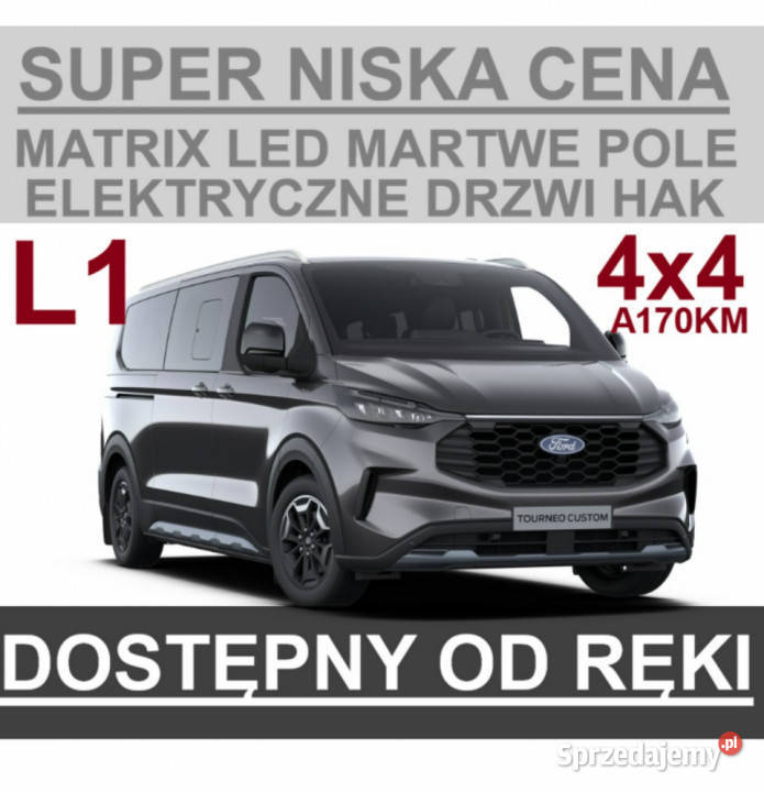 Ford Tourneo Custom L1 Super Niska 4x4 A170 sprzedam