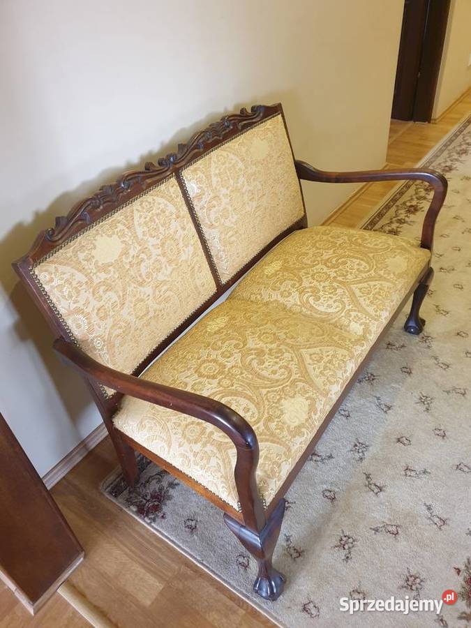 Piękna sofa z drewna egzotycznego Zaborów