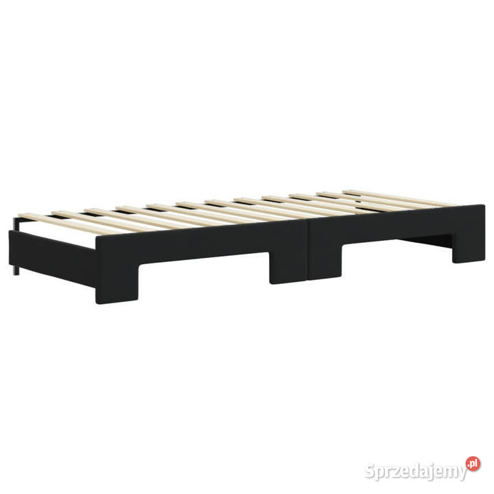 Sofa rozsuwana czarna aksamit 80x200 WM3197060