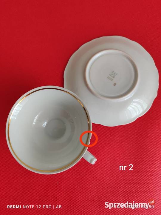 Filiżanki Wawel porcelana z sygnaturami 3 kpt Katowice