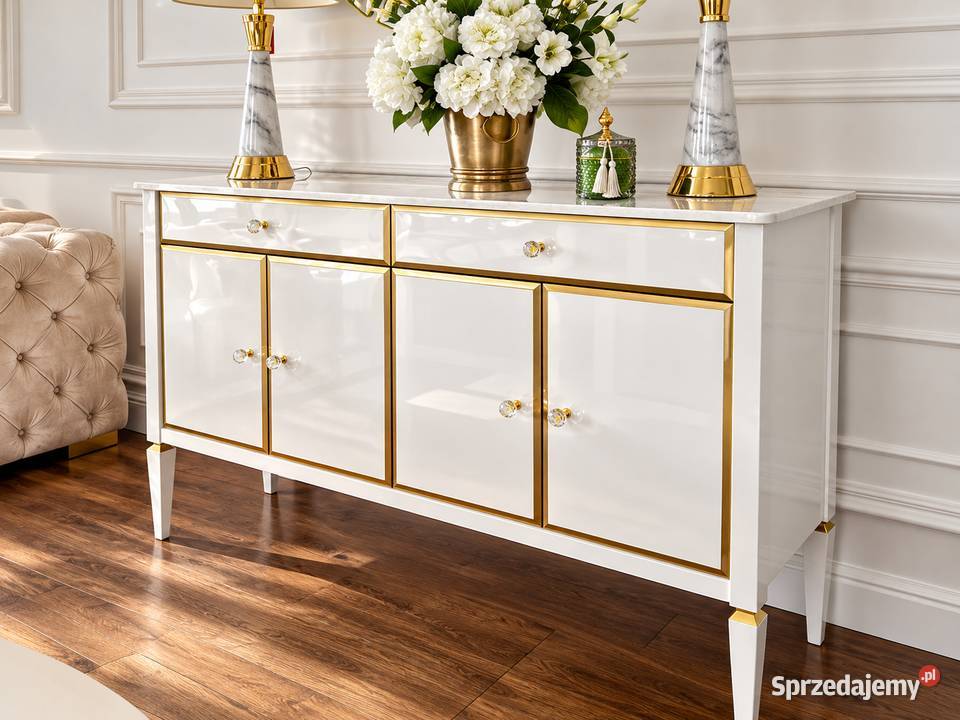 Komoda glamour ELEGANCE z dekorami styl hamptons Warszawa