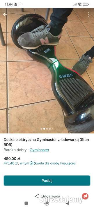 Deska Elektryczna Hoverboard Gyminaster Dual