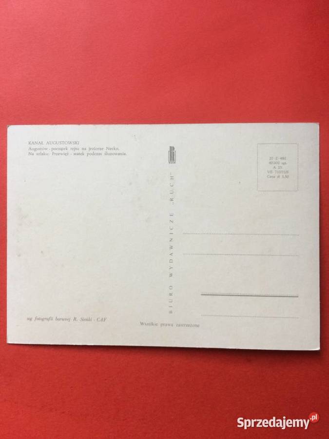 2702 Widokowka Kanał Augustowski Antyki, Sztuka, Kolekcje Szczecin