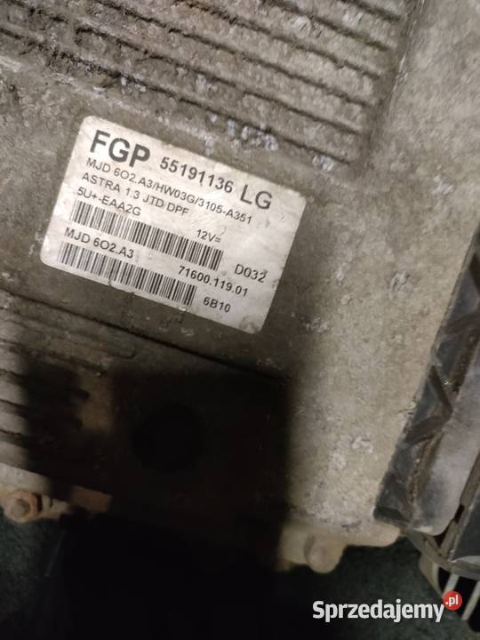 OPEL ASTRA H Komputer silnika zestaw Ecu 13CDTI Gdynia