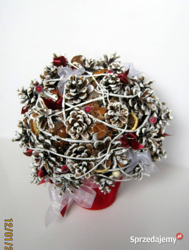Choinka z szyszek z dodatkami małopolskie Kraków sprzedam