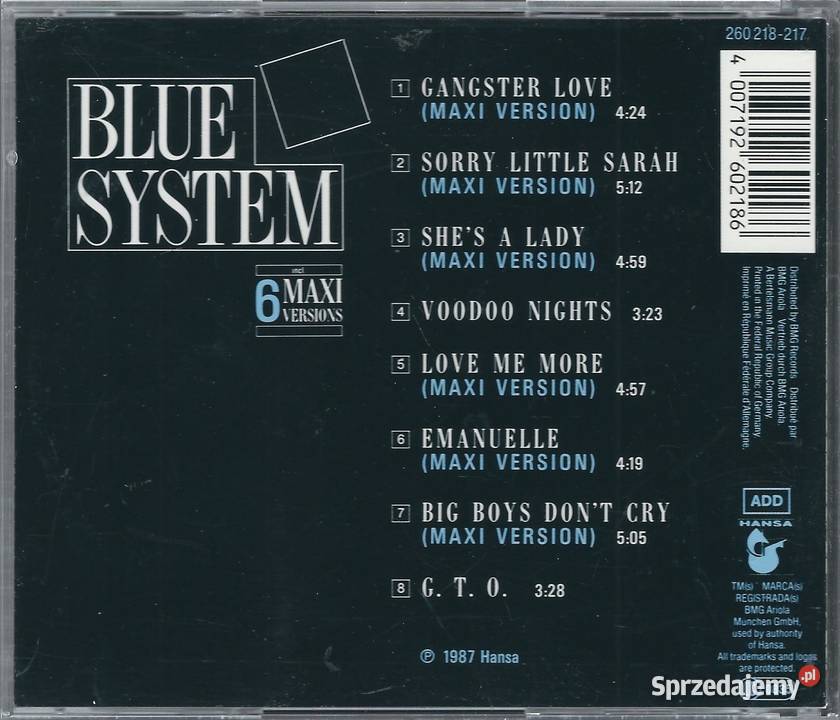 CD Blue System Walking On A Rainbow 1987 Hansa Brwinów