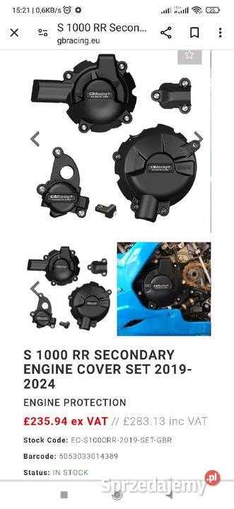 Osłony silnika dekli BMW s1000rr m1000re Orzech sprzedam