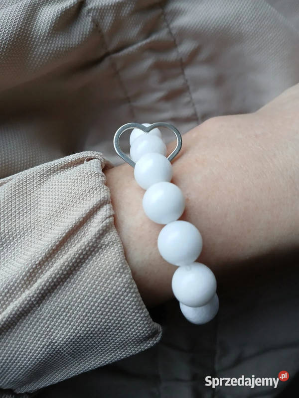 Bransoletki damskie Ągat białyJaspis Kielce