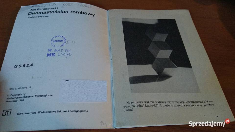 Dwunastościan rombowy Jerzy BaranowskI Seria z Gdańsk sprzedam