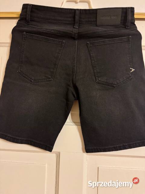 Spodenki męskie 32 jeansowe czarne krótkie Rozmiar S Częstochowa