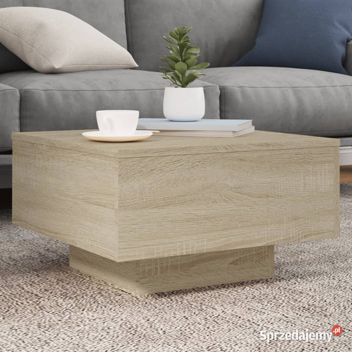 Stolik kawowy dąb sonoma 55x55x31 materiał Warszawa