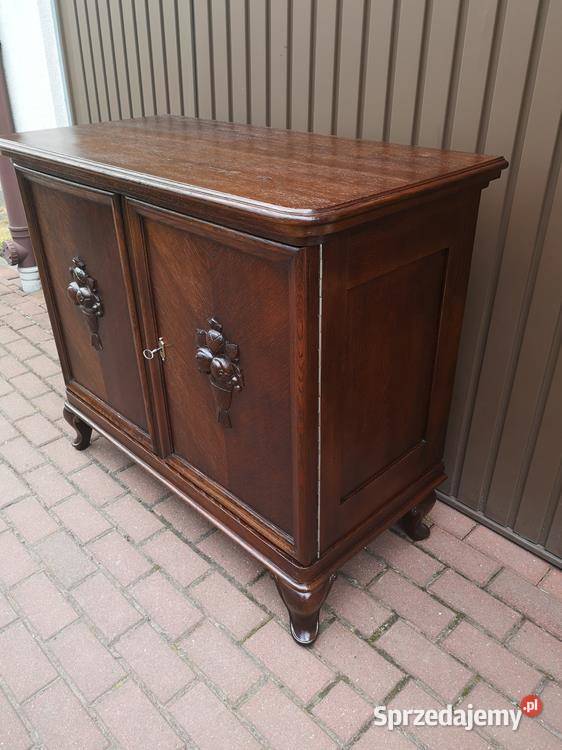 Komoda Pomocnik Dębowa Secesja Okazała Stara wielkopolskie Swarzędz