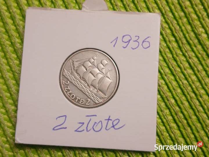 moneta srebrna polska 2 złote z 1936r Łomża sprzedam