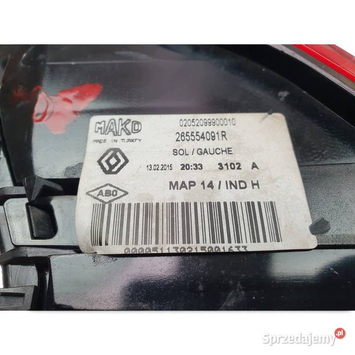 LAMPA LEWA Renault Clio IV LIFT 20162020 tylna lubelskie Chełm sprzedam