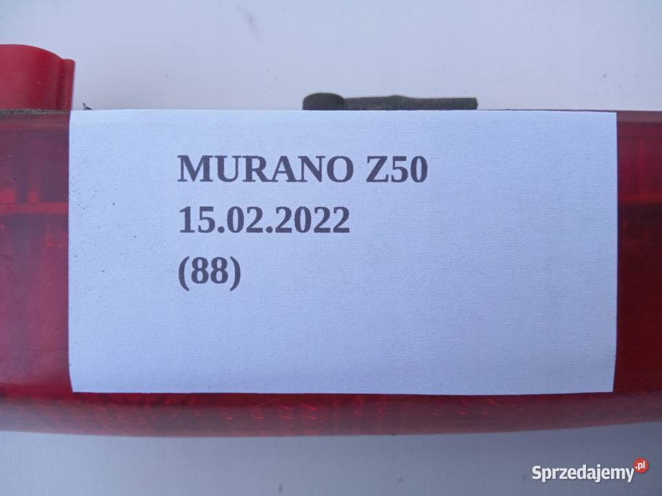 TRZECIE ŚWIATŁO STOP LAMPKA NISSAN MURANO Z50 wielkopolskie Nowy Tomyśl