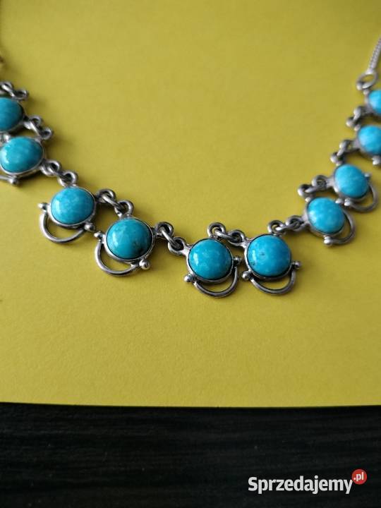 Łańcuszek z turkusami PRL925 Moda i Styl Choszczno