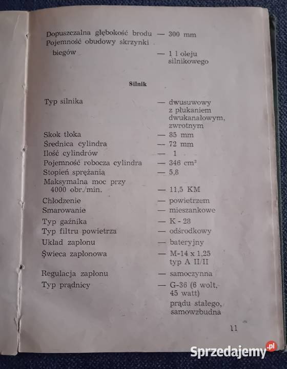 Książka Motocykl Iż 49 Wydawnictwo MON 1955 r Koźminek