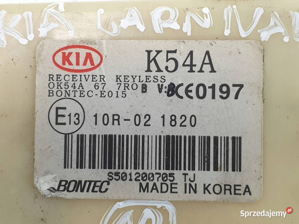 Kia Carnival I STEROWNIK moduł K54A Rudka