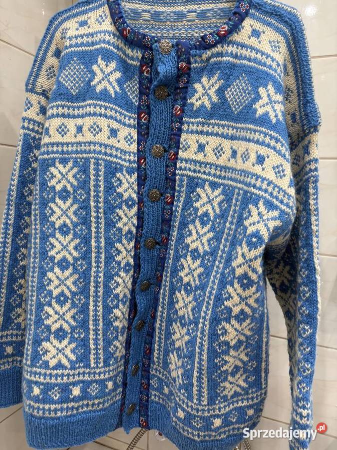 Wełniany Sweter własnoręcznie wykonany zachodniopomorskie Rewal sprzedam