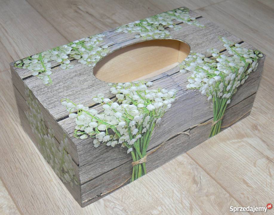 Chustecznik chusteczki natural wood lawenda Halinów