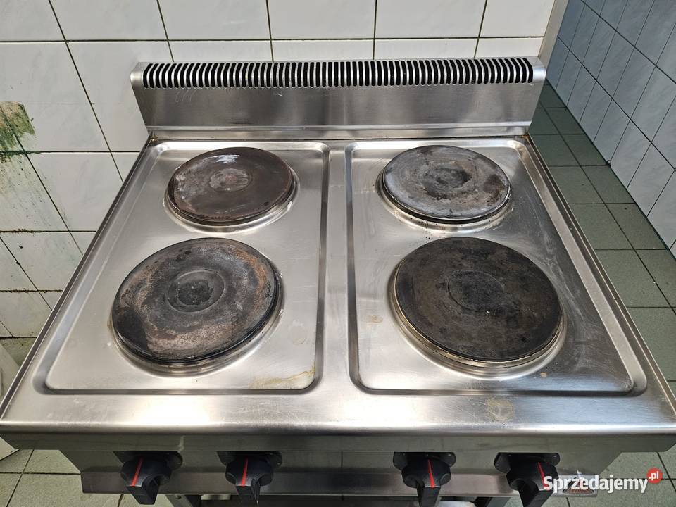 Kuchnia elektryczna 4 płyty okrągłe na podstawie śląskie