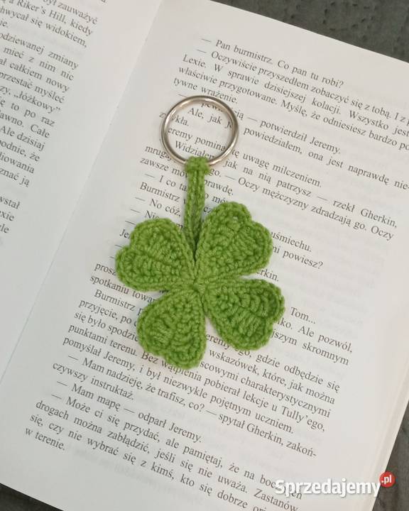 Brelok do kluczy koniczynka Rękodzieło Łask