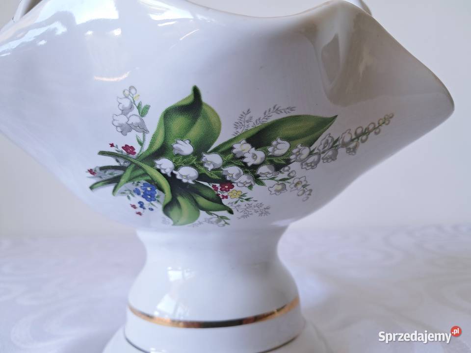 Koszyk porcelanowy CHODZIEŻ konwalie złocenia Strzelce Krajeńskie