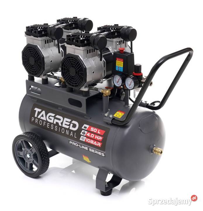 10bar sprężarka bezolejowa 50l 4 tłoki kompresor