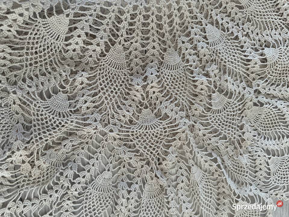 Serweta szydełko okrągłe cacko śr76 beżowy Łódź