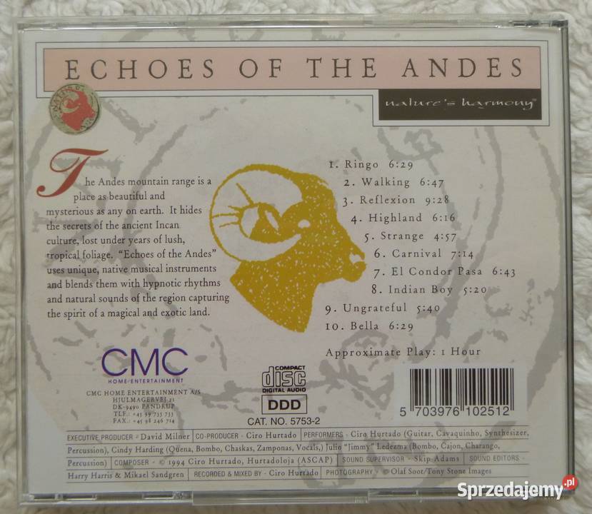 Płyta CD Echoes of the Andes mazowieckie