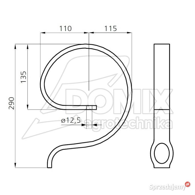 Wzmocnienie 45x10mm do zęba 45x12mm 550046 RF45V wielkopolskie Golina