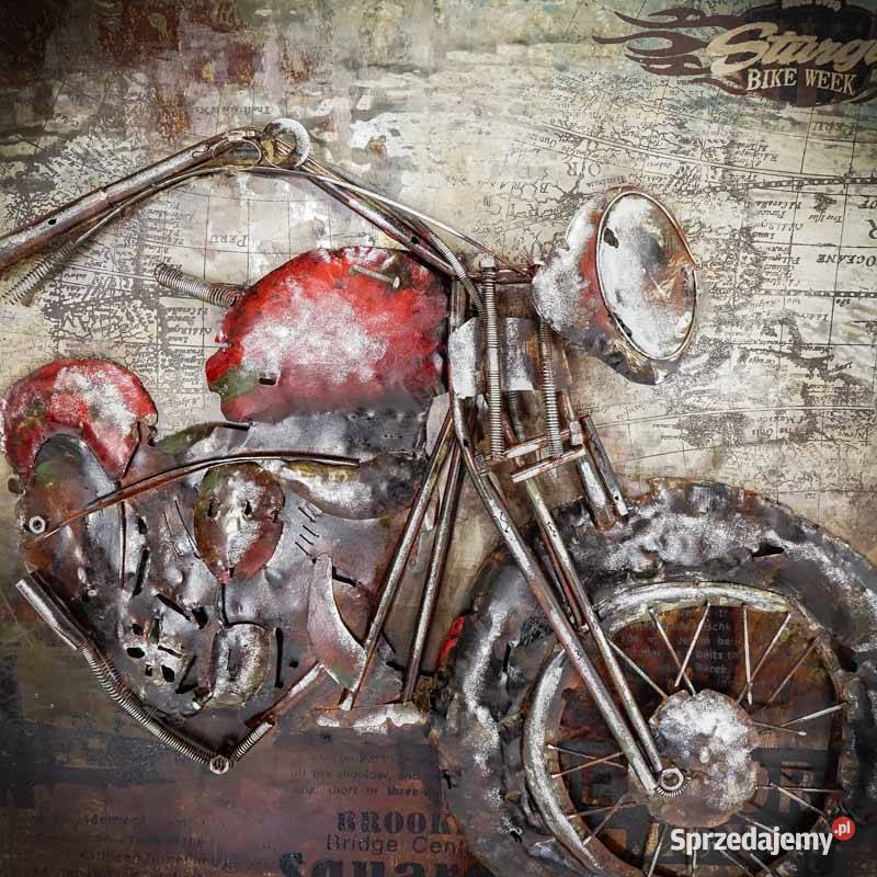 Obraz metalowy 3D LOFT MOTOR WSK 100x100 Chmielnik