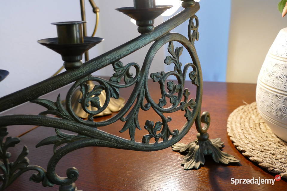 Świecznik mosiężny duży