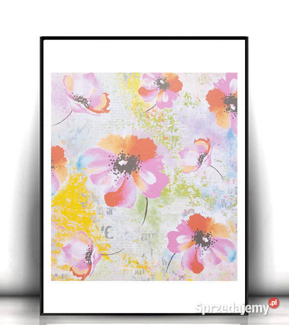 kwiaty plakat A4 pastelowy plakat z kwiatkami Olsztyn